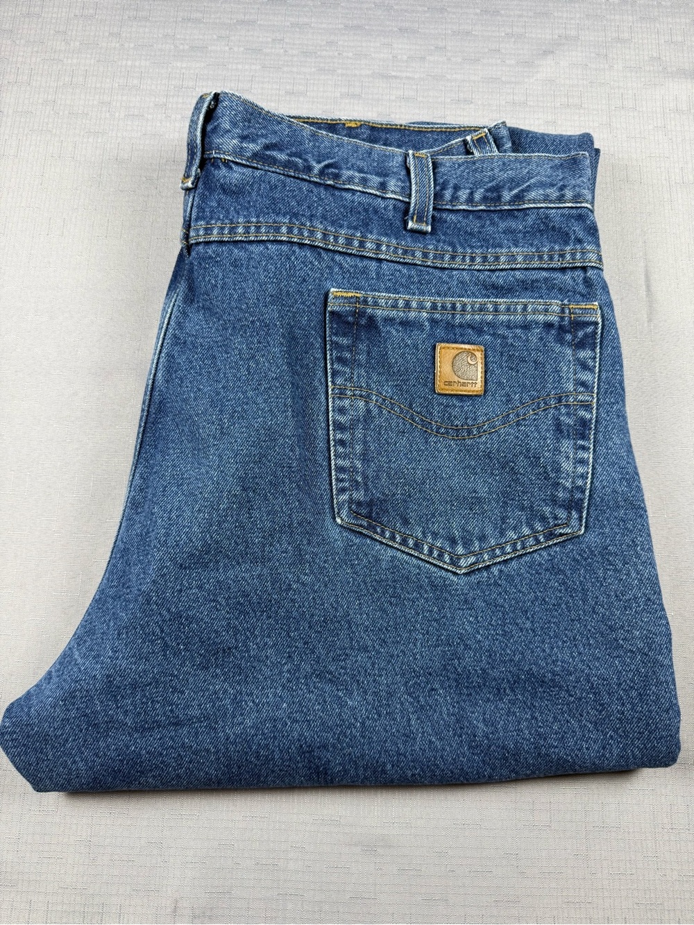 Carhartt Relaxed Fit Jeans Men’s 40x32 Blue Denim Straight Leg Work Pants